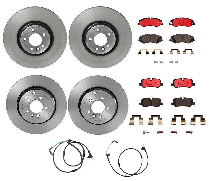 Land Rover Brakes Kit - Pads & Rotors Front and Rear (360mm/350mm) (Ceramic) SOE000025 - Brembo 1591829KIT